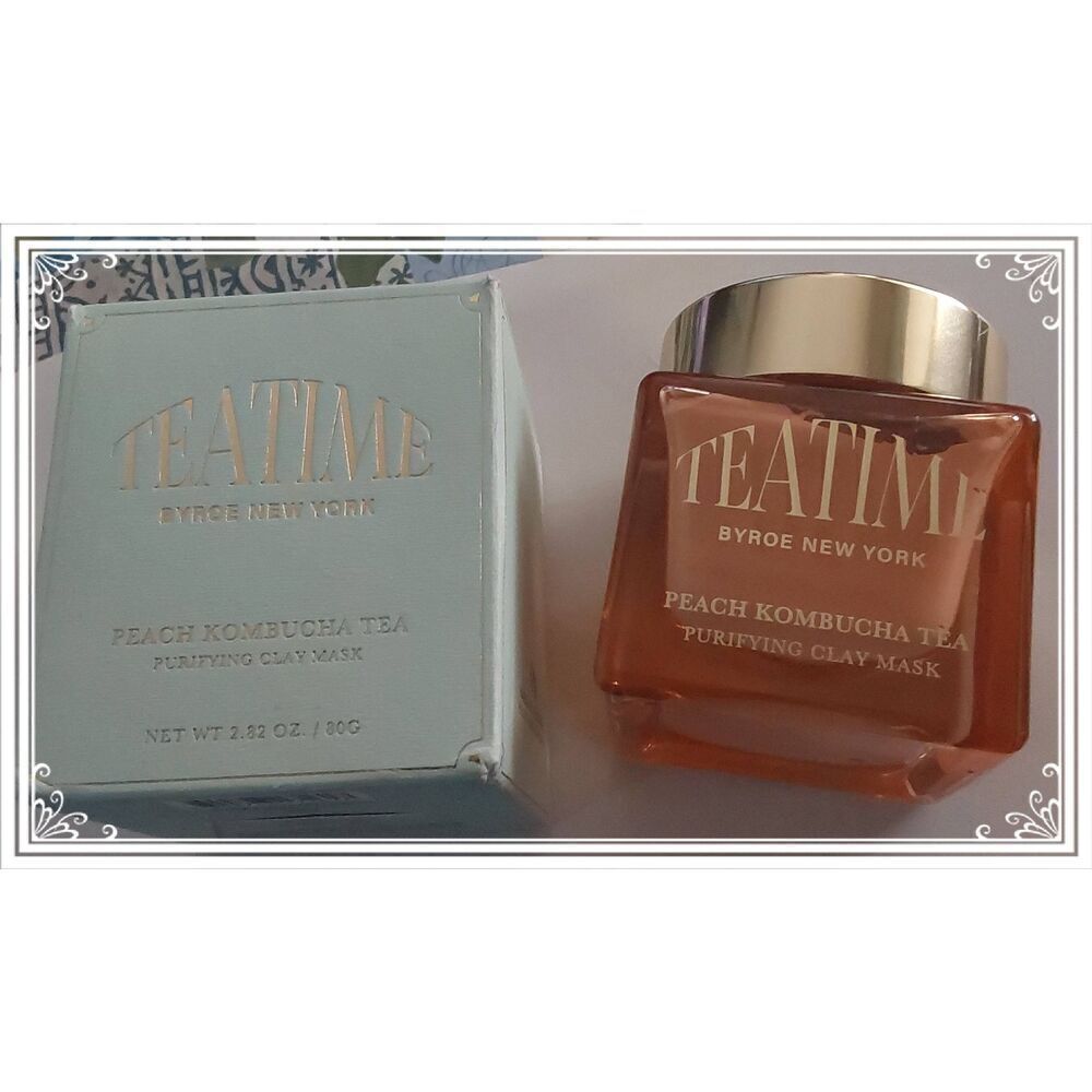 BNIB~BYROE Teatime Peach Kombucha Tea Purifying Clay Mask~2.62 oz~$70 Value